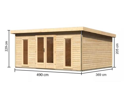 dřevěný domek KARIBU RADEBURG 4 (31479) natur