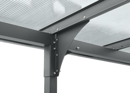 hliníková pergola LANITPLAST ALU 53 antracit + číry PC