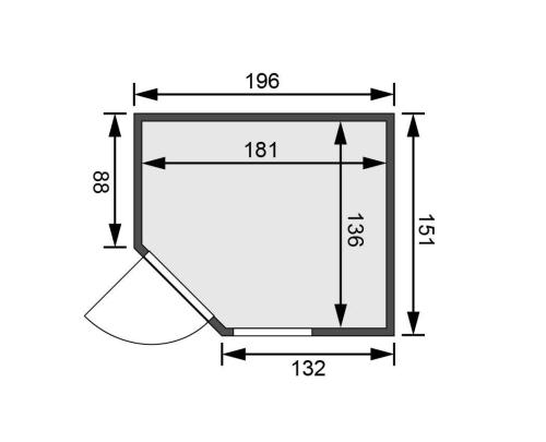 finská sauna KARIBU FIONA 1 (57163)