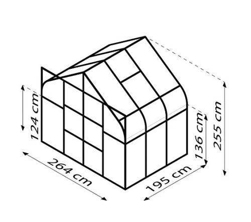 skleník VITAVIA DIANA 5000 PC 4 mm stříbrný