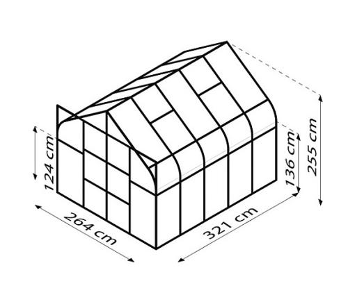 skleník VITAVIA DIANA 8300 PC 4 mm stříbrný