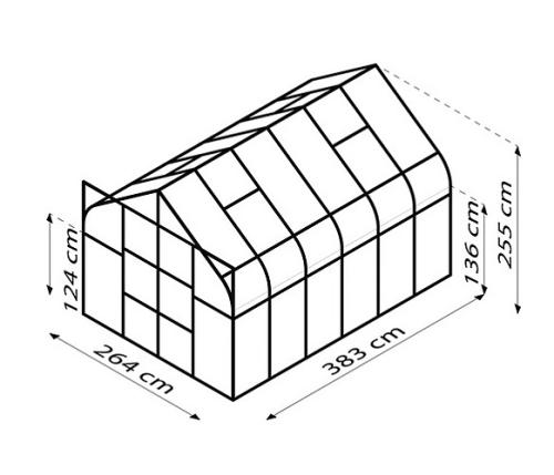 skleník VITAVIA DIANA 9900 PC 4 mm stříbrný