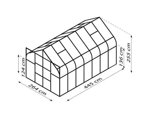 skleník VITAVIA DIANA 11500 PC 4 mm stříbrný 