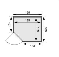 finská sauna KARIBU ELEA (6170) - V176