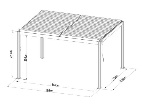 hliníková pergola LANITPLAST BIOCLIMATIC 43 BASIC